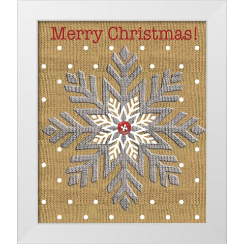 Merry Christmas White Modern Wood Framed Art Print by P.S. Art Studios