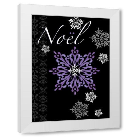 Noel White Modern Wood Framed Art Print by P.S. Art Studios