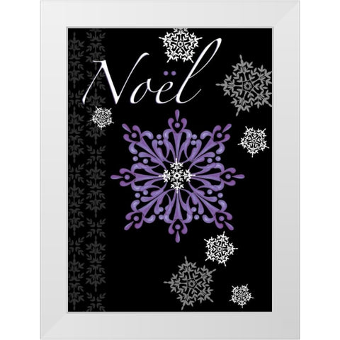 Noel White Modern Wood Framed Art Print by P.S. Art Studios