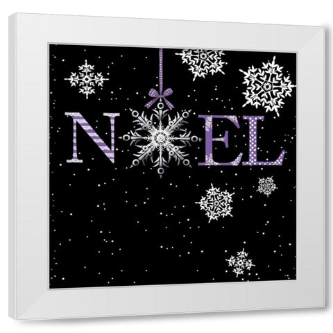 Noel White Modern Wood Framed Art Print by P.S. Art Studios
