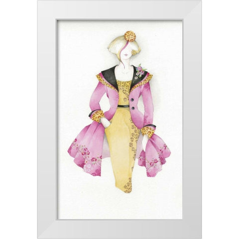 Fashion I White Modern Wood Framed Art Print by P.S. Art Studios