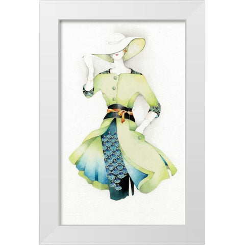 Fashion II White Modern Wood Framed Art Print by P.S. Art Studios