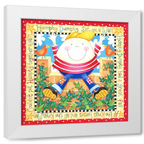 Humpty Dumpty White Modern Wood Framed Art Print by P.S. Art Studios