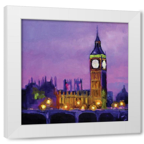 City Site White Modern Wood Framed Art Print by P.S. Art Studios