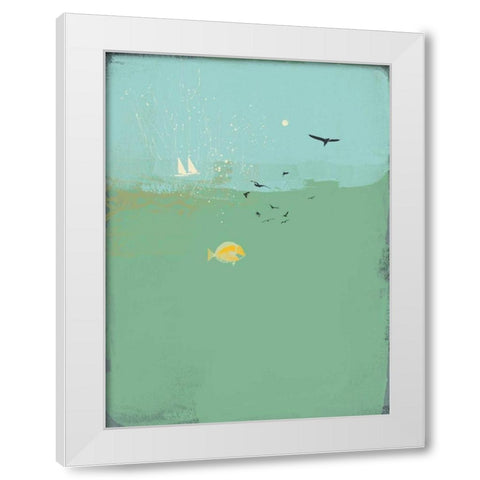 Abstract I  White Modern Wood Framed Art Print by P.S. Art Studios