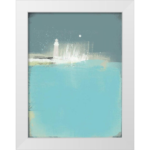 Abstract II White Modern Wood Framed Art Print by P.S. Art Studios