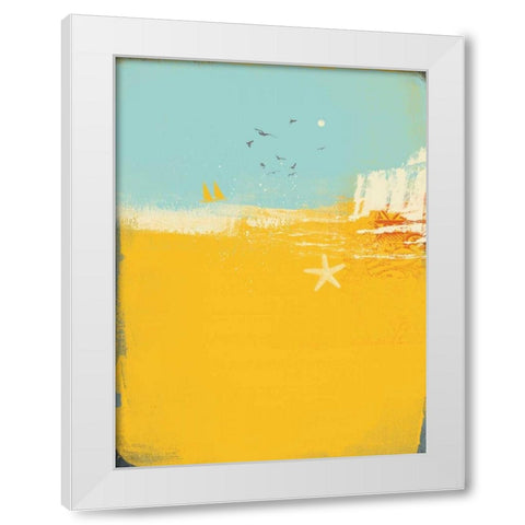 Abstract III White Modern Wood Framed Art Print by P.S. Art Studios