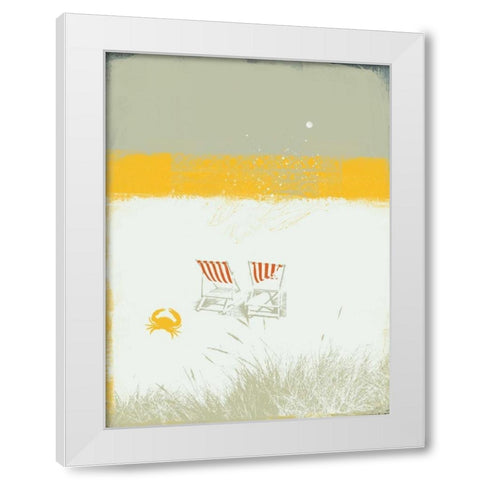 Beach Abstract I White Modern Wood Framed Art Print by P.S. Art Studios