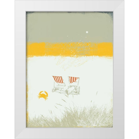 Beach Abstract I White Modern Wood Framed Art Print by P.S. Art Studios