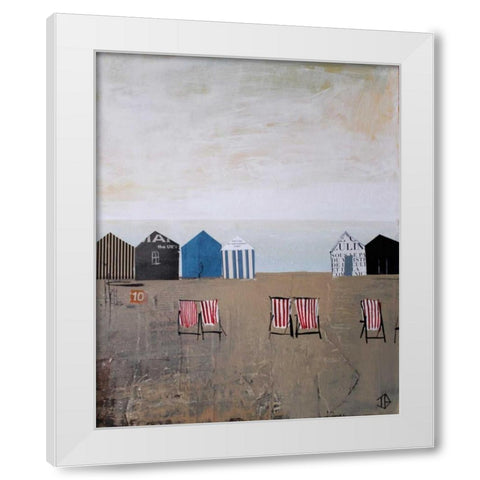 Beach Abstract IV White Modern Wood Framed Art Print by P.S. Art Studios