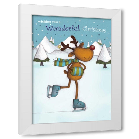 Wonderful Christmas White Modern Wood Framed Art Print by P.S. Art Studios