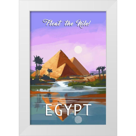 Egypt White Modern Wood Framed Art Print by P.S. Art Studios