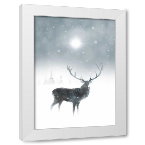 In the Mist White Modern Wood Framed Art Print by P.S. Art Studios