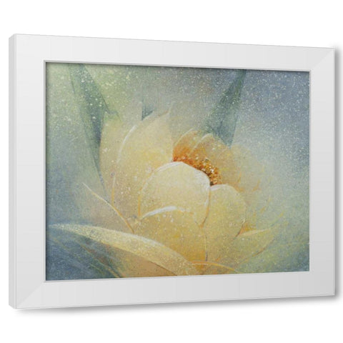 Sweet Floral White Modern Wood Framed Art Print by P.S. Art Studios
