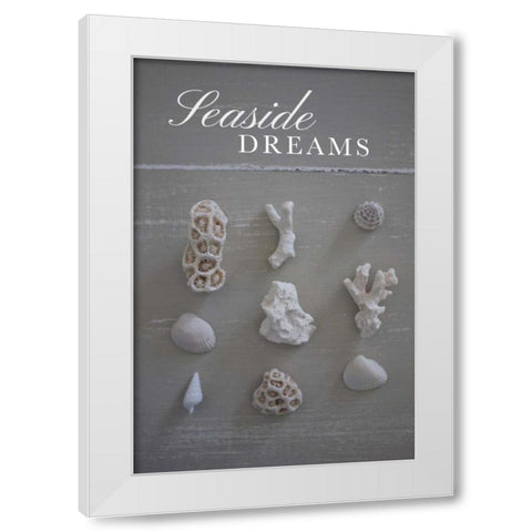 Seaside Dreams White Modern Wood Framed Art Print by P.S. Art Studios