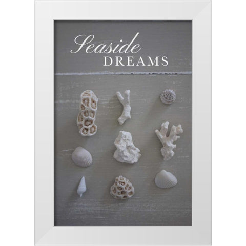Seaside Dreams White Modern Wood Framed Art Print by P.S. Art Studios