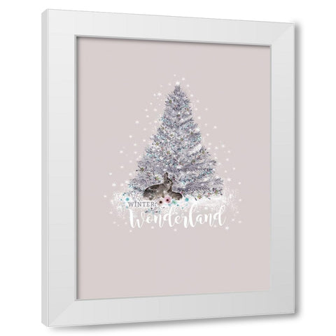 Winter Wonderland White Modern Wood Framed Art Print by P.S. Art Studios
