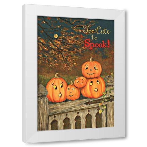 Too Cute White Modern Wood Framed Art Print by P.S. Art