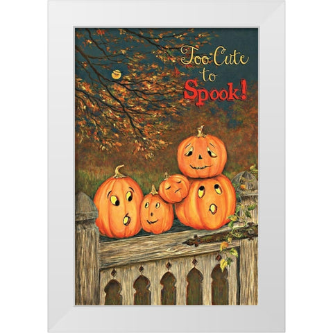 Too Cute White Modern Wood Framed Art Print by P.S. Art
