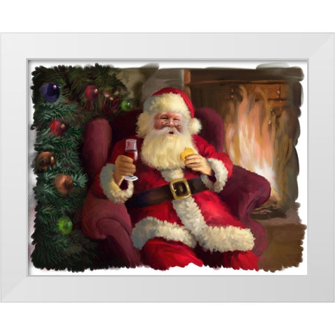Cookie Break White Modern Wood Framed Art Print by P.S. Art