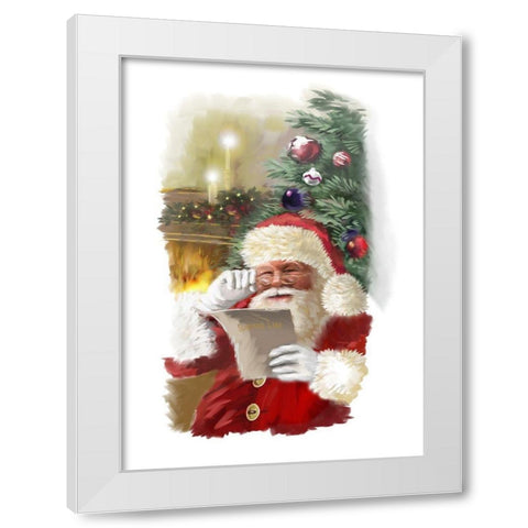 Double Checking White Modern Wood Framed Art Print by P.S. Art
