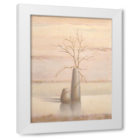 Still Life II White Modern Wood Framed Art Print by P.S. Art