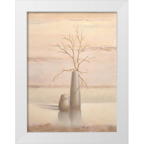 Still Life II White Modern Wood Framed Art Print by P.S. Art