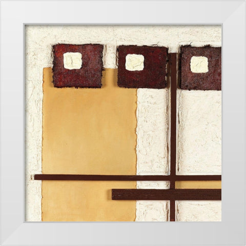 Contemporary Cinnamon White Modern Wood Framed Art Print by P.S. Art