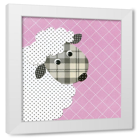 Sheep White Modern Wood Framed Art Print by P.S. Art