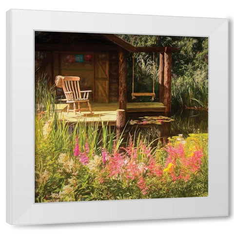 Garden IV White Modern Wood Framed Art Print by P.S. Art