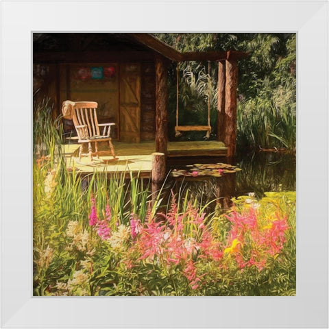 Garden IV White Modern Wood Framed Art Print by P.S. Art