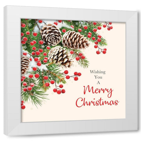 Christmas Wishes White Modern Wood Framed Art Print by P.S. Art