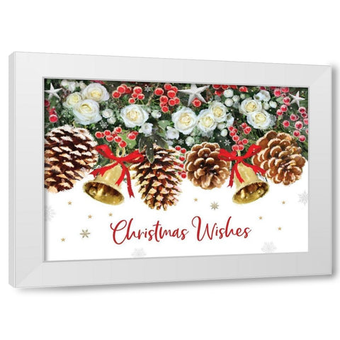 Christmas Wishes White Modern Wood Framed Art Print by P.S. Art