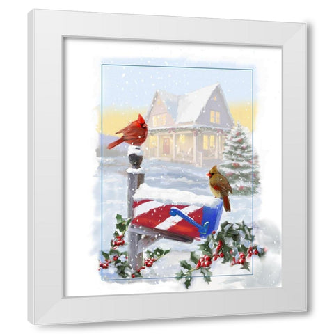 Mailbox White Modern Wood Framed Art Print by P.S. Art