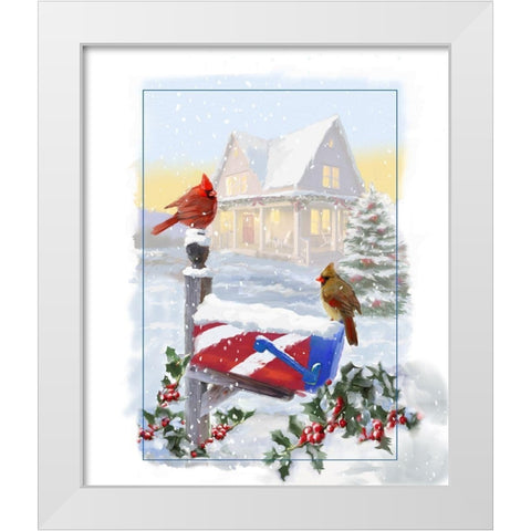 Mailbox White Modern Wood Framed Art Print by P.S. Art