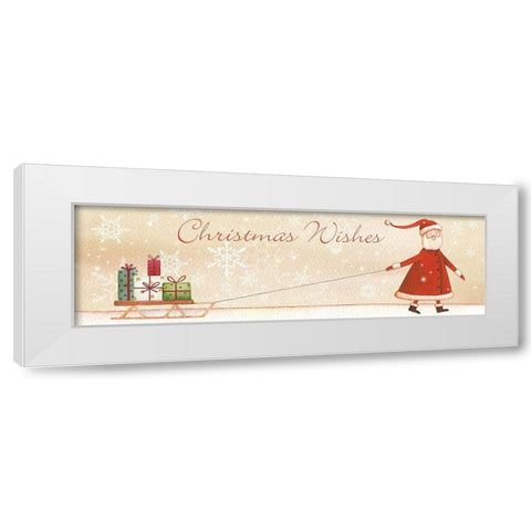 Christmas Wishes White Modern Wood Framed Art Print by P.S. Art