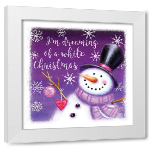 White Christmas White Modern Wood Framed Art Print by P.S. Art