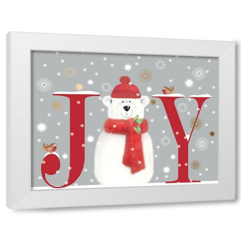 Joy White Modern Wood Framed Art Print by P.S. Art