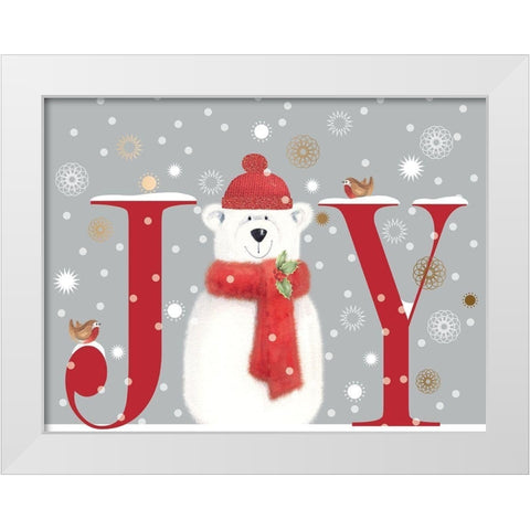 Joy White Modern Wood Framed Art Print by P.S. Art