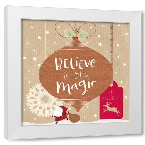 Believe in the Magic White Modern Wood Framed Art Print by P.S. Art