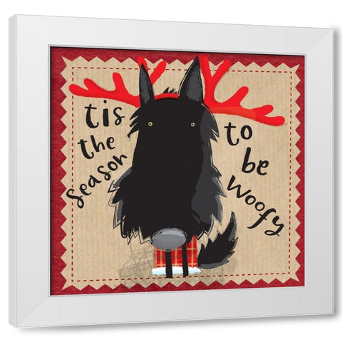 Tis the Season White Modern Wood Framed Art Print by P.S. Art