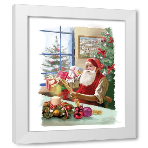 Santas Shop White Modern Wood Framed Art Print by P.S. Art