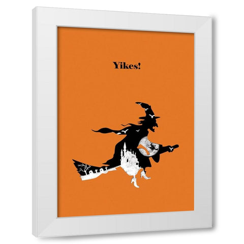 Yikes!  White Modern Wood Framed Art Print by P.S. Art