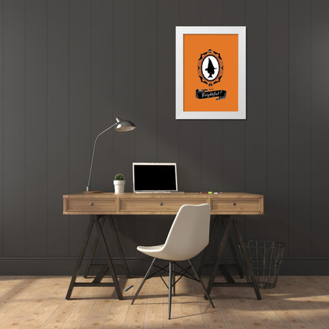 Very Frightful! White Modern Wood Framed Art Print by P.S. Art