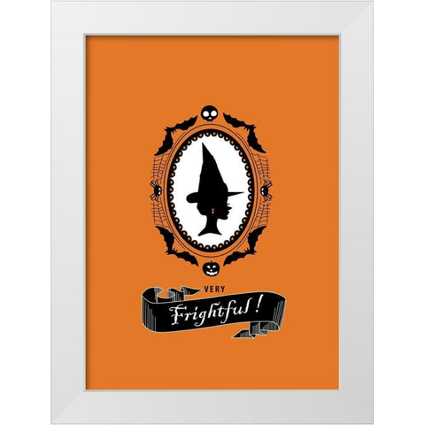 Very Frightful! White Modern Wood Framed Art Print by P.S. Art