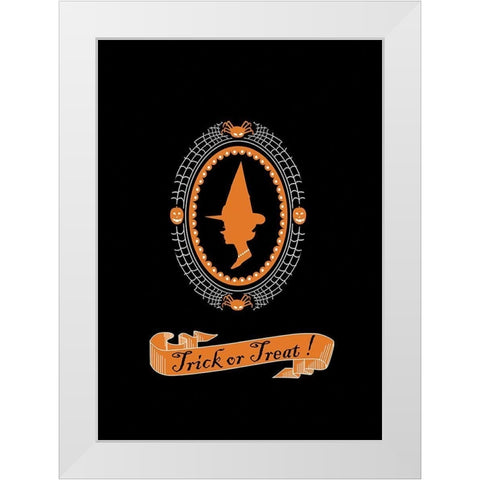 Trick or Treat! White Modern Wood Framed Art Print by P.S. Art