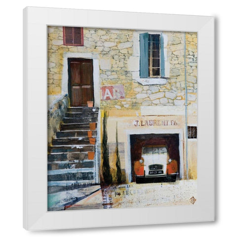 Curb Appeal White Modern Wood Framed Art Print by P.S. Art