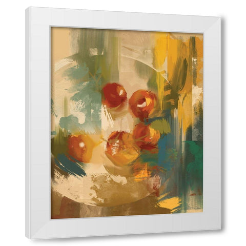 Fruit Abstract I White Modern Wood Framed Art Print by P.S. Art