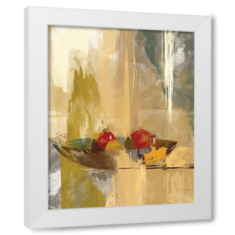 Fruit Abstract II White Modern Wood Framed Art Print by P.S. Art