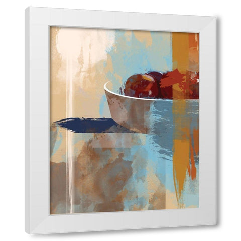 Fruit Abstract III White Modern Wood Framed Art Print by P.S. Art